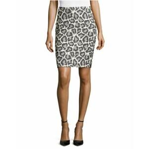 DVF Emma Leopard Print Pencil Skirt Black 4 Diane von Furstenberg